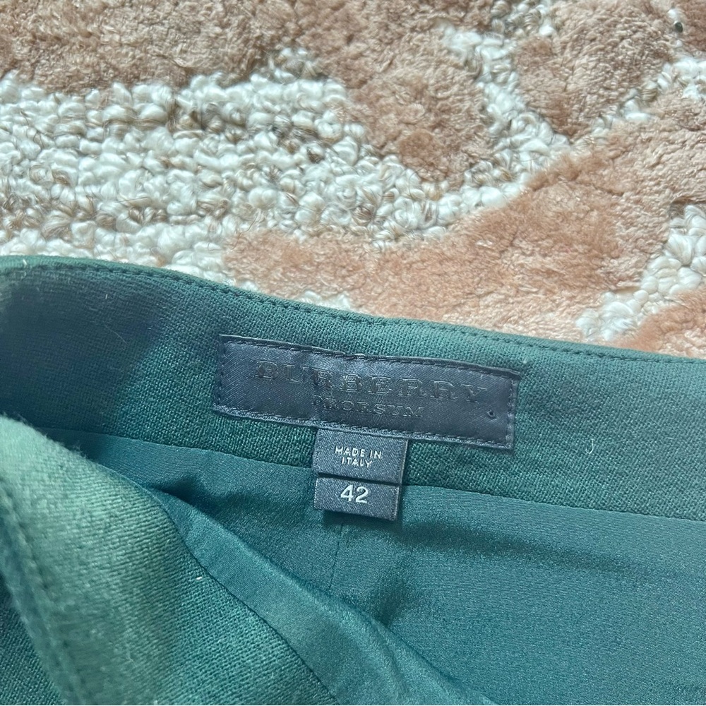 Burberry Green Wool Midi Pencil Skirt Size 42 (runs like a US 6) - Picture 2 of 5